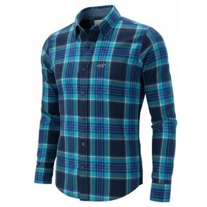 Hollister California Men's Button Down Plaid Long Sleeve Shirt Size L